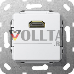 Gira 566903 System55 HDMI 1-я, цвет:чисто белый, тон:глянец