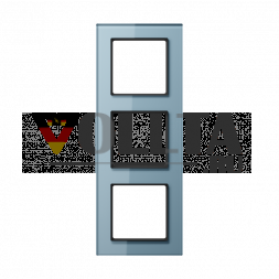 Jung AC583GLBLGR стеклянная рамка 3-сторонняя, вертикальный и горизонтальный монтаж, стекло, A CREATION, сине-серый