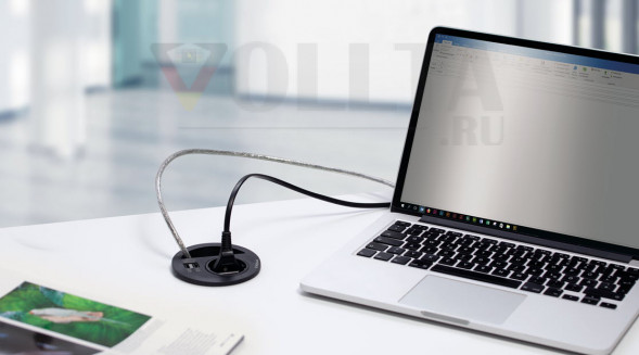EVOline Circle80 / Нержавеющая сталь / питание / USB CC / кабельный вывод