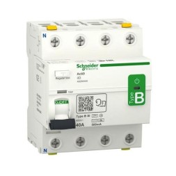 Schneider Electric A9Z66440 IID 4P 40A 500MA ТИП B-SI дифференциальный автоматический выключатель, чувствительный ко всем токам