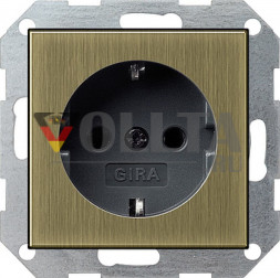 Gira 0188603 System55 SCHUKO-розетка 16А, цвет:бронза