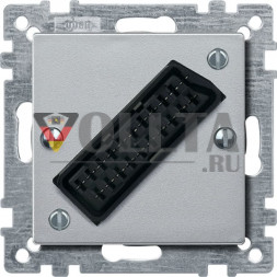 Schneider серия: Merten 469260 System M EURO-AV-разъем крышка, цвет: алюминевый, тон: матовый