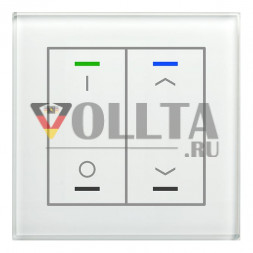 MDT BE-GTL2TW.D1 II Light 2-позиционный RGBW белый глухой стеклянный выключатель
