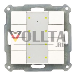 MDT RF-TA55A8.01 KNX RF+ радиокнопка 8-позиционная Plus с активатором, чисто-белый матовый