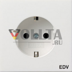 Gira 0458112 Ширококлавишный выключатель SCHUKO-розетка 16А, цвет:чисто белый, тон:глянец