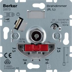 Поворотный диммер Berker 2873 NV с мягкой блокировкой домашней электроники