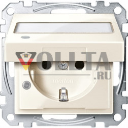 Schneider серия: Merten MEG2313-0344 System M SCHUKO-розетка 16А, цвет: кремово-белый, тон:глянец