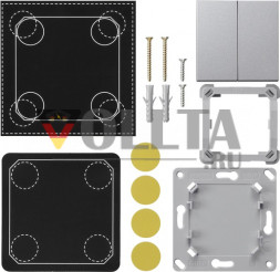 GIRA 5022915 Клавишный набор, 2 шт., для сенсорного выключателя KNX 4 Лакированный серый матовый