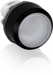 ABB Stotz-Kontakt MP2-11W, кнопочный выключатель с подсветкой, белый, плоская фиксация, переднее пластиковое кольцо, черный, 1SFA611101R1105
