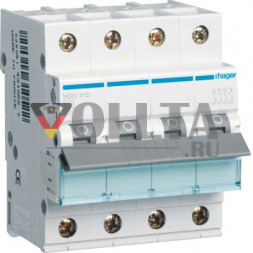 Автоматический выключатель Hager MBN410 4-полюсный B10A 6kA