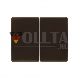 Berker 14350001 Arsys Двойной переключатель, коромысловый выключатель,  цвет:коричневый, тон:глянец