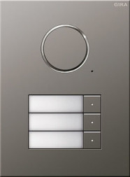 Gira 250320 Дверная станция, цвет: благородная сталь Audio,3 группы,