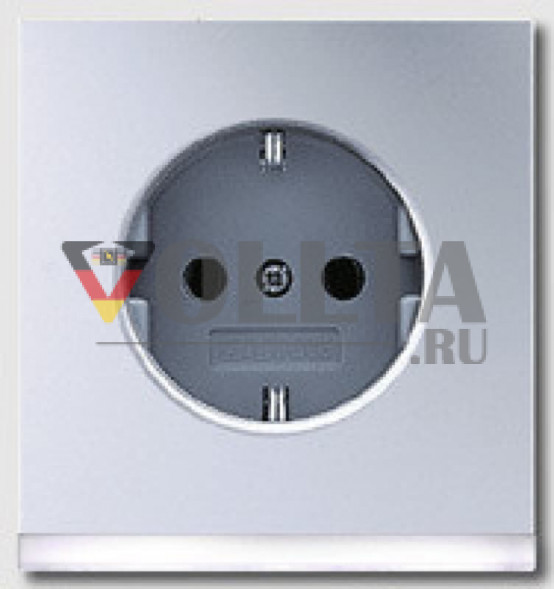 Jung AL2520-OLEDW LS990 SCHUKO-розетка  16А, цвет: алюминевый