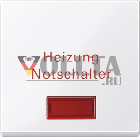 Merten 432925 System M Отопитель-аварийный выключатель крышка, цвет:белый, тон:глянец