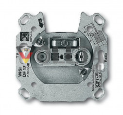 Busch-Jaeger 0230-101 ТВ розетка антенная розетка с 2-мя отверстиями