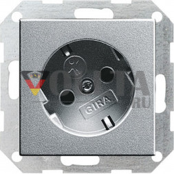 Gira 041826 System55 SCHUKO-розетка 16А, стандарт цвет: алюминевый