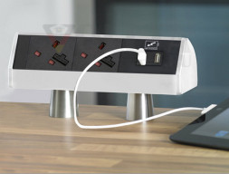 EVOline T-Dock / 2 розетки / крышки черные