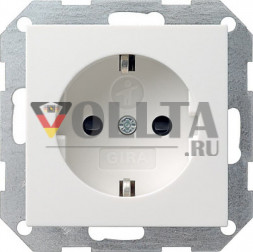 Gira 045327 System55 SCHUKO-розетка 16А, цвет:чисто белый, тон: матовый