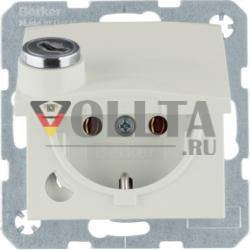 Berker 41638982 S.1 розетка белая глянцевая SCHUKO