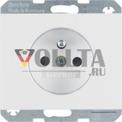 Berker 6765757009 розетка с защитным контактным штифтом полярно-белый, глянцевый Berker K.1