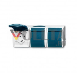 Busch-Jaeger 2300/3EW-53 Ocean SCHUKO-розетка  цвет:серый