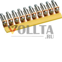 Соединительная планка Hager KWJ02B10 2,5 мм2 10-контактная изолированная