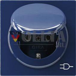 Gira 045446 S-Color SCHUKO-розетка 16А, цвет: голубой, тон:глянец