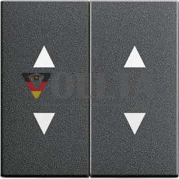 Gira 115028 System55 переключатель  для жалюзи/кнопка клавиша коромысловый выключатель,  цвет:антрацит