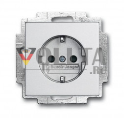 Busch-Jaeger 20EUCBLI-83 Future linear, SCHUKO-розетка  16А, цвет:алюминевый