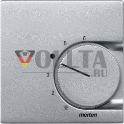 Schneider серия: Merten 536260 System M Регулятор температуры помещения, крышка, цвет: алюминевый, тон: матовый