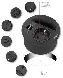 Крышка EVOline Circle80 / полностью закрыта