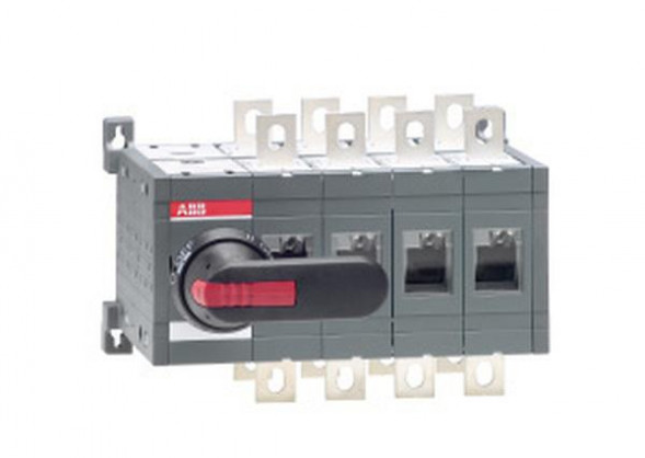 ABB Stotz-Kontakt OT315E04CP, переключатель нагрузки 4-полюсный 315A с ручкой и открытым валом переключения I-0-II, 1SCA022775R7150