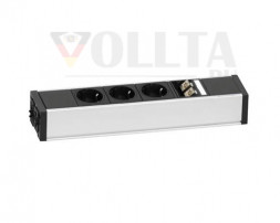 EVOline U-Dock DATA SMALL / 3 розетки / 2 разъема RJ45 / с монтажными фиксаторами