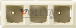 Gira 006301 Standard55 накладной корпус,3 группы, цвет: кремово-белый, тон:глянец