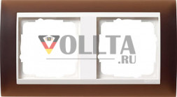 Gira 0212331 Event рамка двойная,  opak цвет: темно коричневый