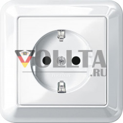 Schneider серия: Merten MEG2300-1219 Atelier-M SCHUKO-розетка 16А, цвет:полярная белизна, тон:глянец