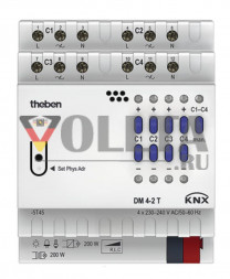 Theben 4940280 DM 4-2 T KNX 4-канал универсал   диммер, FIX1 200W