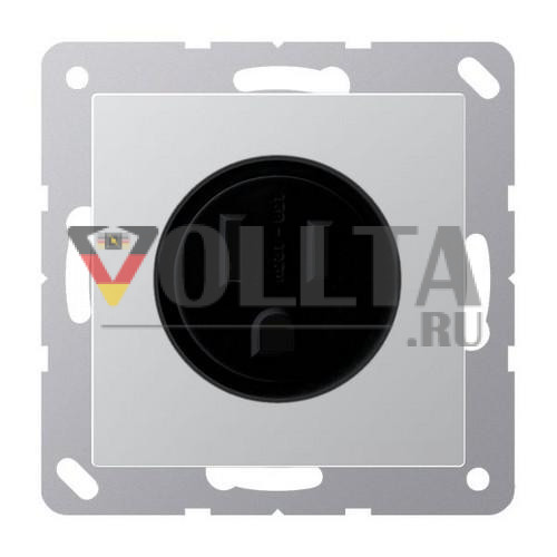 Розетка Jung A521-15AL, стандарт США NEMA, 15 А 125 В ~, винтовые клеммы, без лапок, окрашенная термопластиком, серия A, алюминий