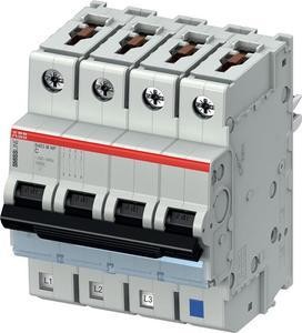 ABB Stotz-Kontakt S403M-C10NP, миниатюрный автоматический выключатель C, 10A, NP, 10kA, 4P, втычной защищенный нейтральный проводник, 2CCS573103R8104