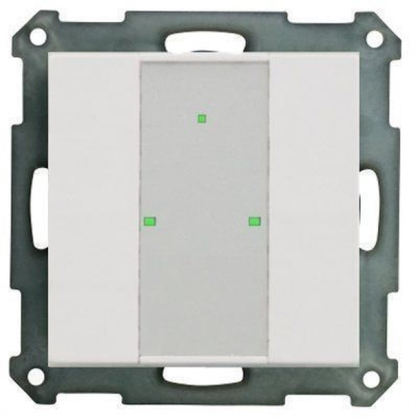 MDT BE-TA55P2.G1 кнопка, клавиша двойная,  A plus LED цвет:чисто белыйглянцевый
