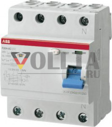 ABB Stotz-Kontakt F204 A-63/0.03, устройство защитного отключения 4P, тип A, 63A, 30мА, 2CSF204101R1630