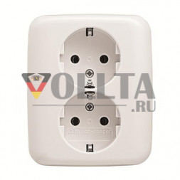Busch-Jaeger 2TKA00003896 202 EUJ-214 двойная розетка с полной крышкой SCHUKO