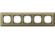 Gira 0215621 5-позиционная рамка ClassiX Bronze