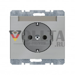 Berker 47387004 K5 SCHUKO-розетка 16А, безопасная для тедей,цвет: благородная сталь