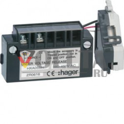 Время отключения минимального напряжения Hager HXA055H v. x160-250 380-450VAC