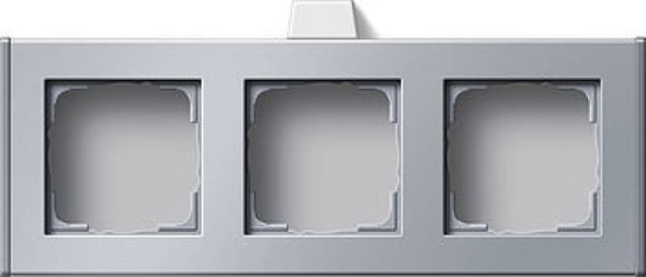 Gira 136826 Profil55 рамка,3 группы, цвет: алюминевый