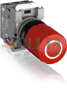 ABB Stotz-Kontakt CE3P-10R-11, кнопка аварийной остановки Компактная 30 мм, отпускание вытягиванием 1НО+1НЗ CombiLine-Compact, 1SFA619501R1071