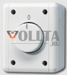 Jung 844.20W WG800 Центральная панель с регулирующей кнопкой для регулятора числа оборотов, крышка, для Motoren 0,1A-2А цвет:серый