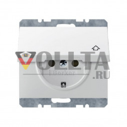 Berker 47517109 K1 SCHUKO-розетка  16А, цвет:полярная белизна, тон:глянец