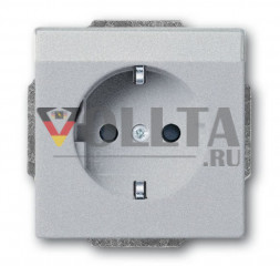 Busch-Jaeger 20EUN-83 Future linear, SCHUKO-розетка 16А, цвет:алюминевый